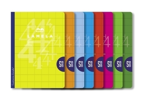 LAMELA LIBRETA GRAPADA 50H A4 90GR RAYADO 5MM CUBIERTA BÁSICA C/SURTIDOS - Pack de 10 unidades - Color no elegible