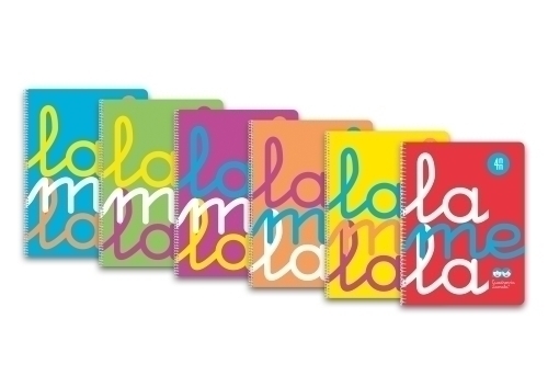 LAMELA CUADERNO ESPIRAL 80H FOLIO 90GR CUADROVÍA 4MM TAPA PP PACK 6 UD C/SURTIDOS - Color no elegible