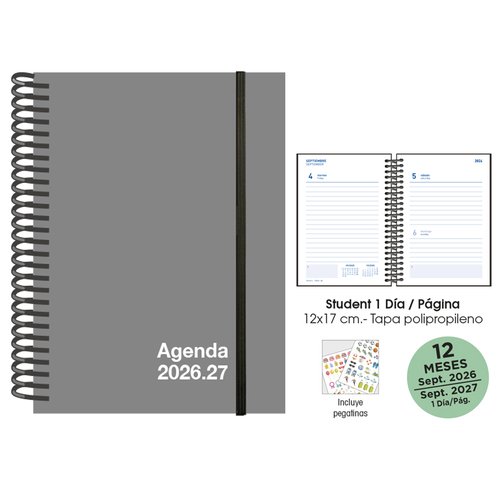 AG.ESC.SF. STUDENT 120x170 D/P GRIS