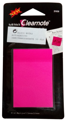 TACO NOTAS ADH. NEON 75X51ROSA 50HOJAS B