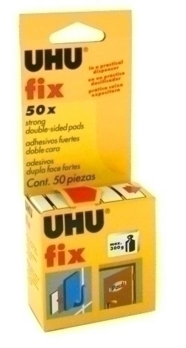 CINTA DOBLE CARA UHU FIX TIRAS estuch.50