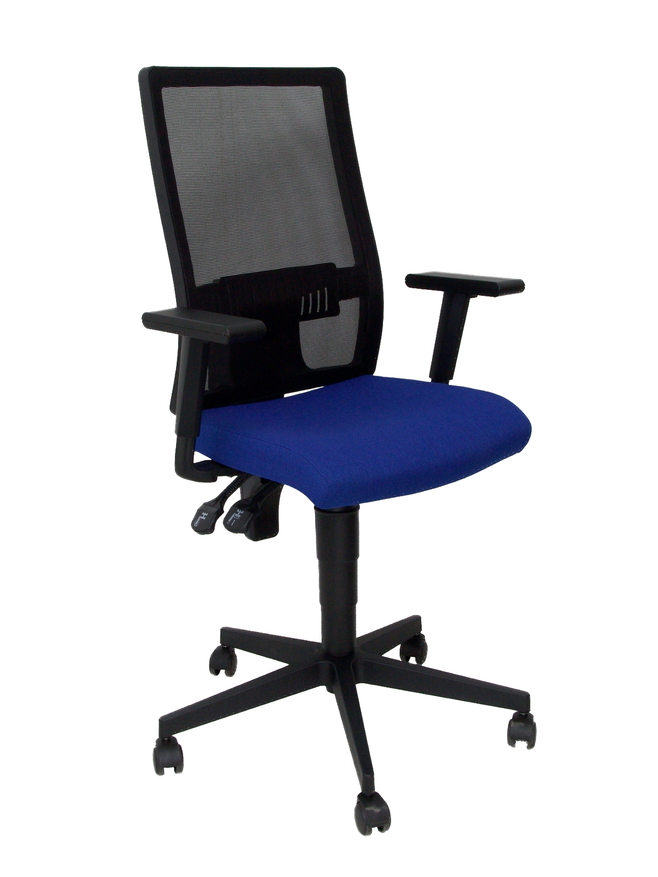 Silla Povedilla respaldo malla negro asiento bali azul
