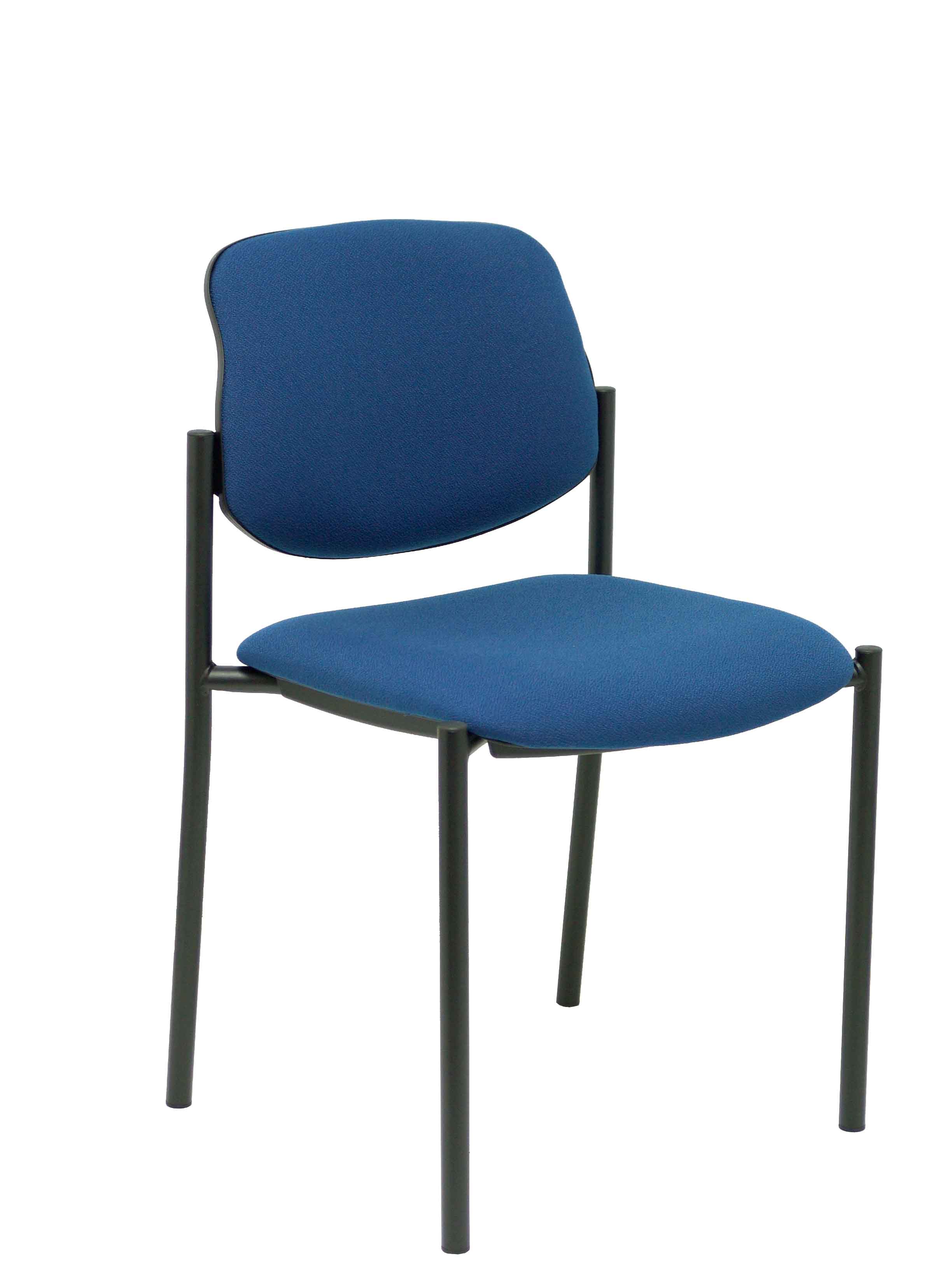 Silla fija Villalgordo bali azul marino chasis negro