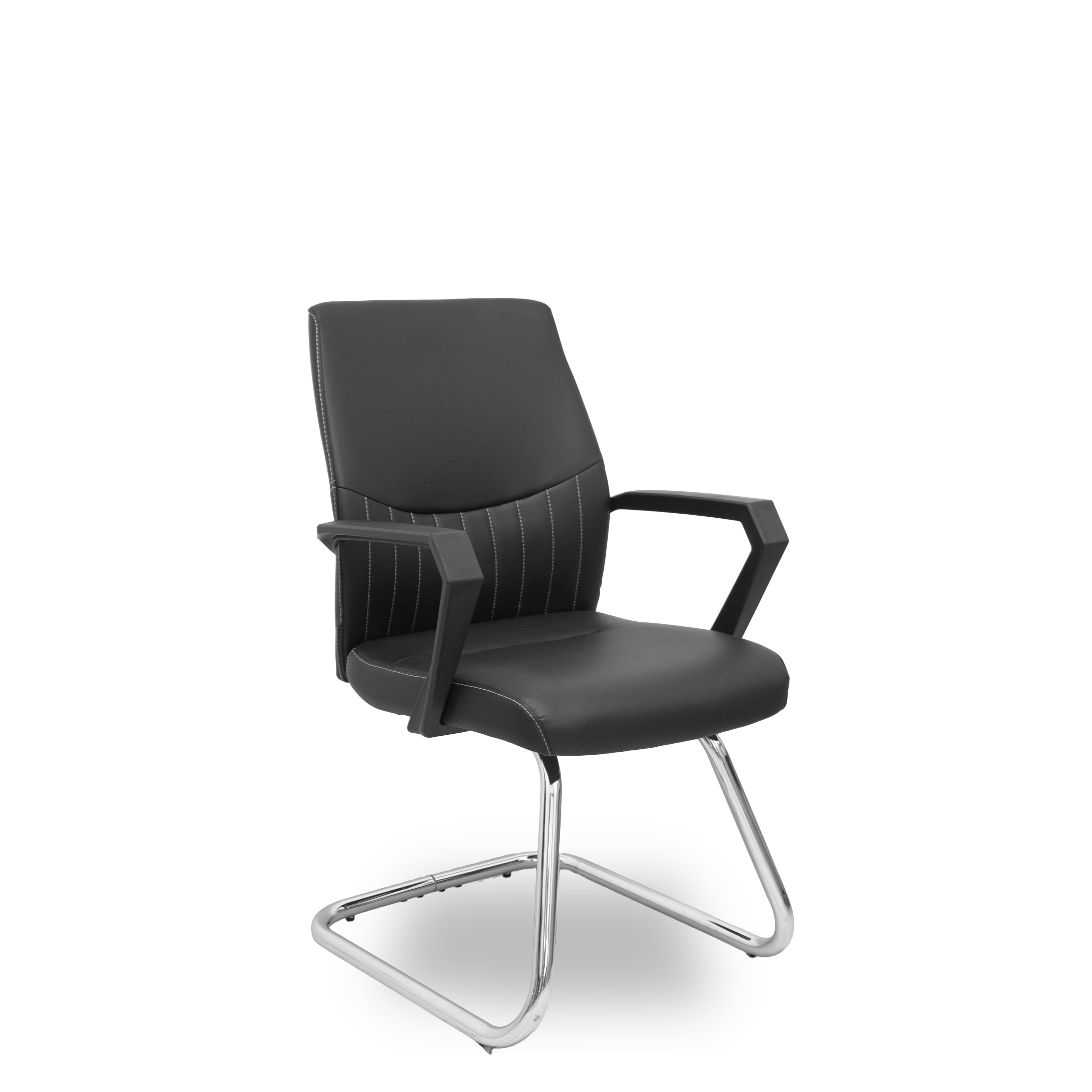 Sillón confidente patín Opti520PA similpiel negro
