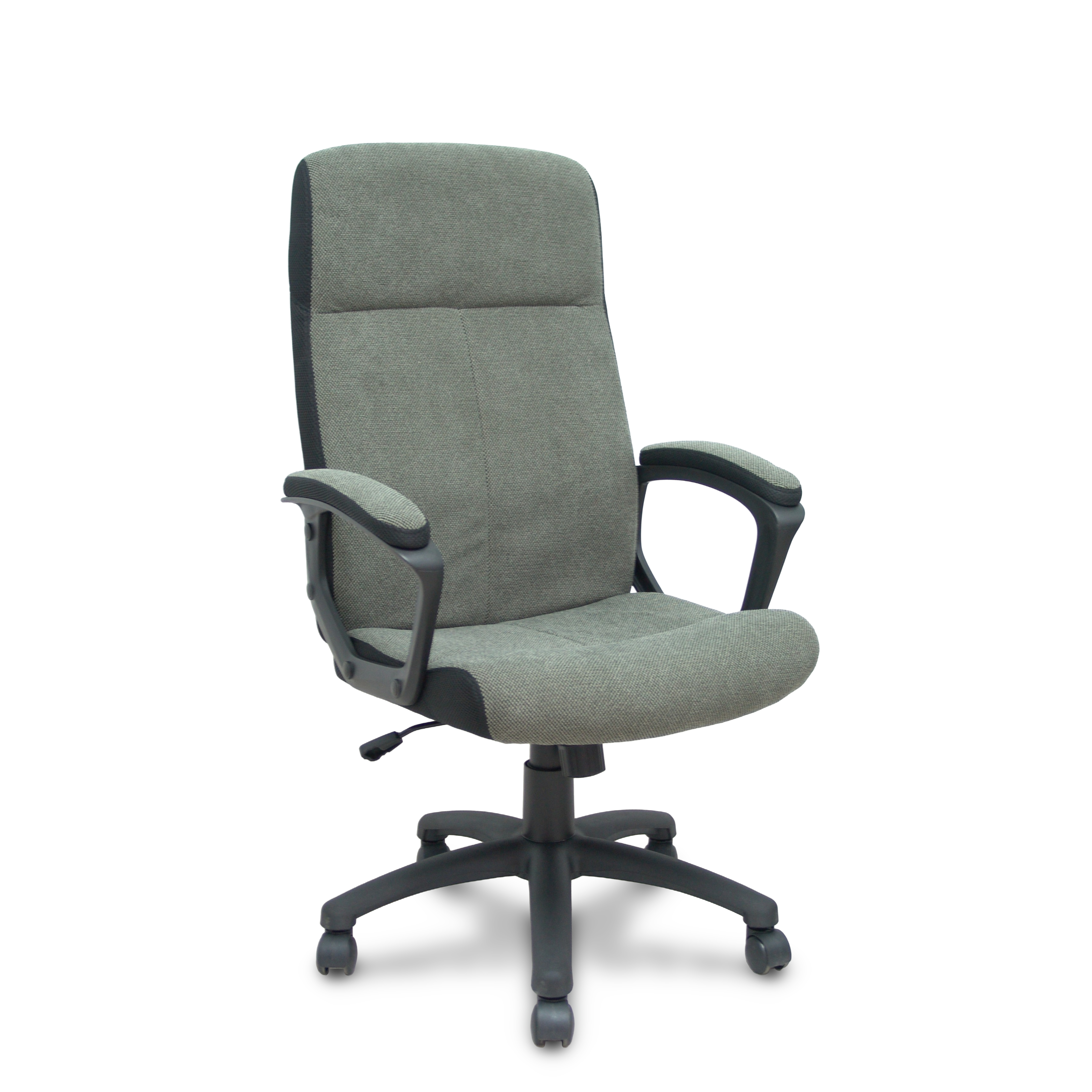 Sillón Opti532 bascuante tapizado tela color gris y negro
