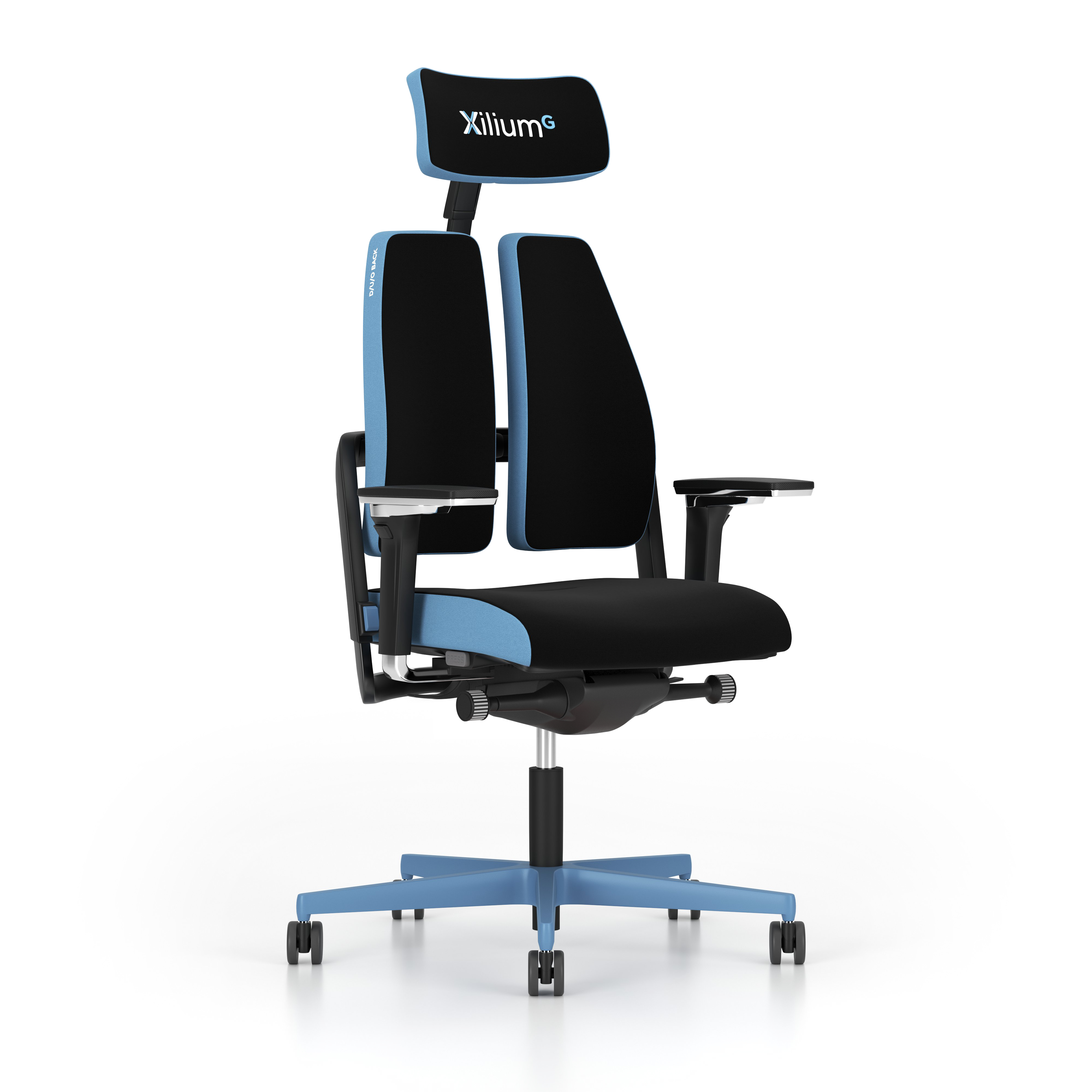 Silla Xilium G Duo traslak X-move azul brazo XD cabecero 2D