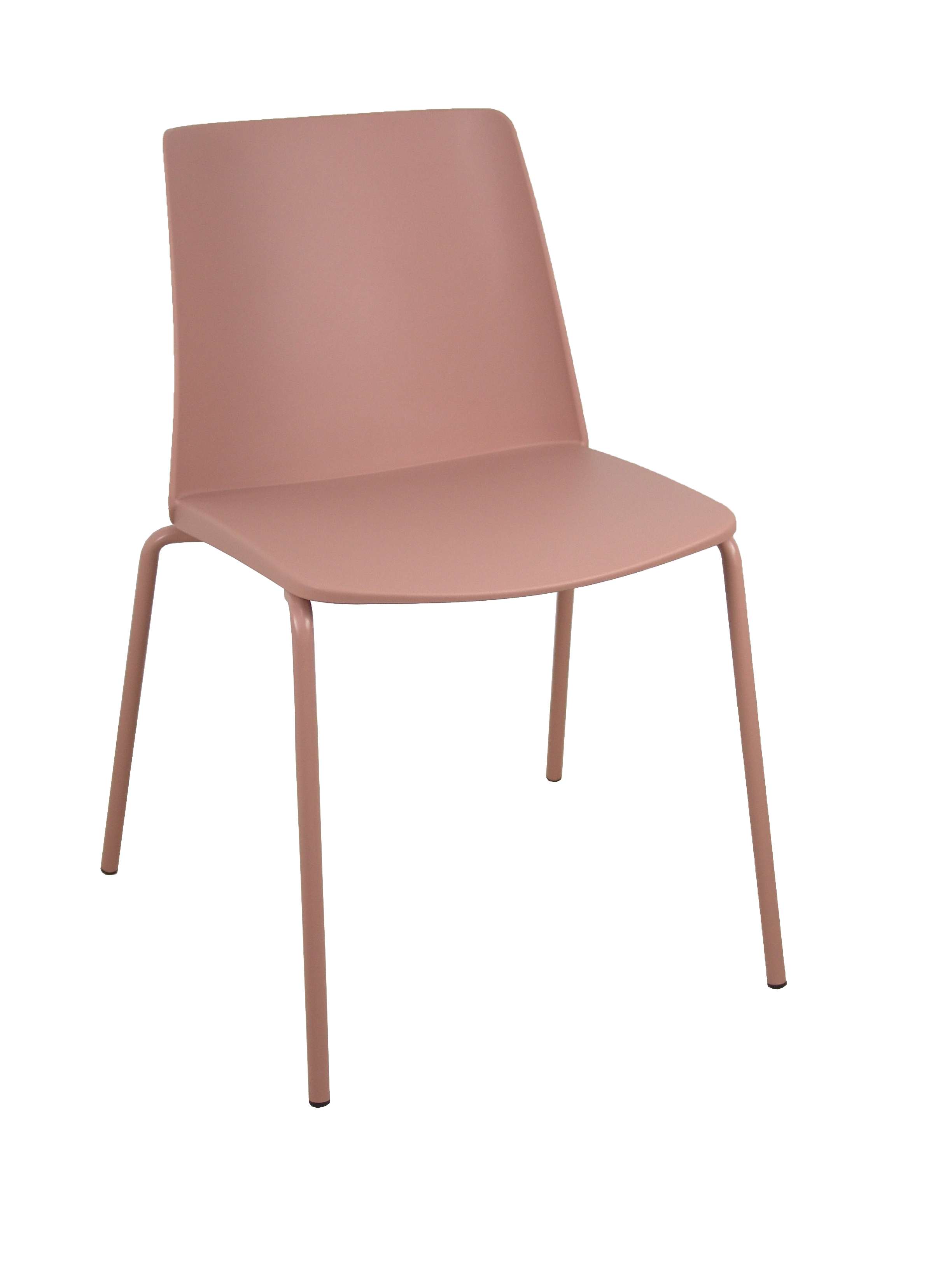 Pack 4 sillas Orgaz PVC rosa chasis rosa