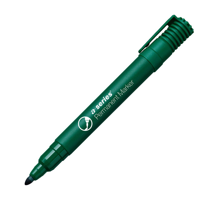 MARCADOR A-SERIES PERM PTA CONICA VERDE AS1095