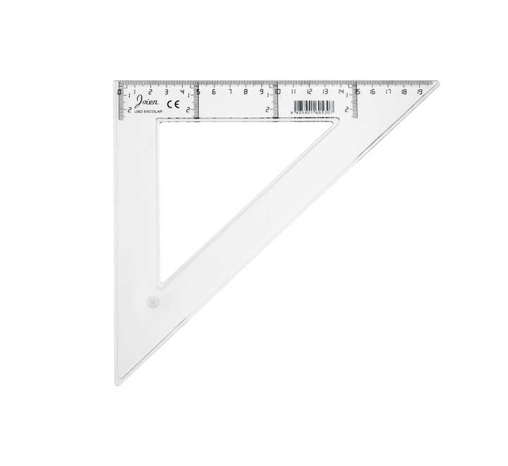 ESCUADRA FAIBO TRANSPARENTE 20CM 41220
