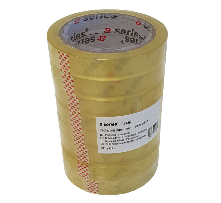 PACK 8 ROLLOS CINTA ADH. A-SERIES 19MMX66M