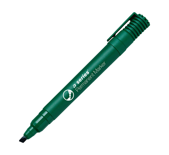 MARCADOR A-SERIES PERM PTA BIS. VERDE AS1090
