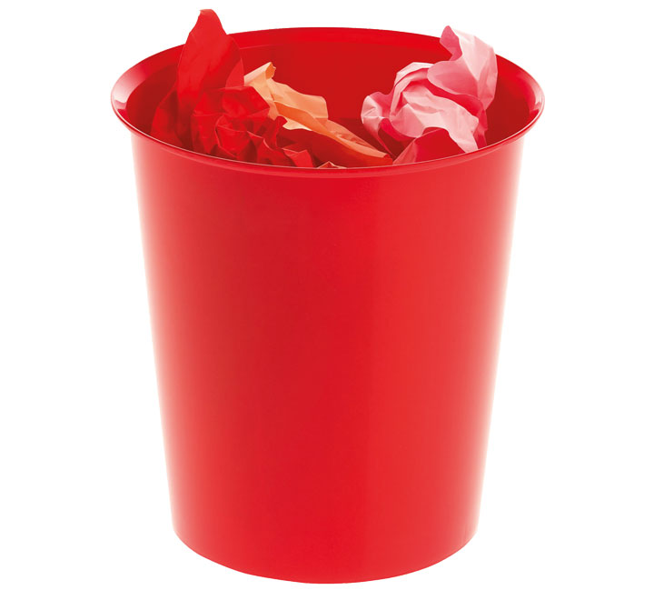 PAPELERA PLASTICO A-SERIES 14L ROJO 305AS-03