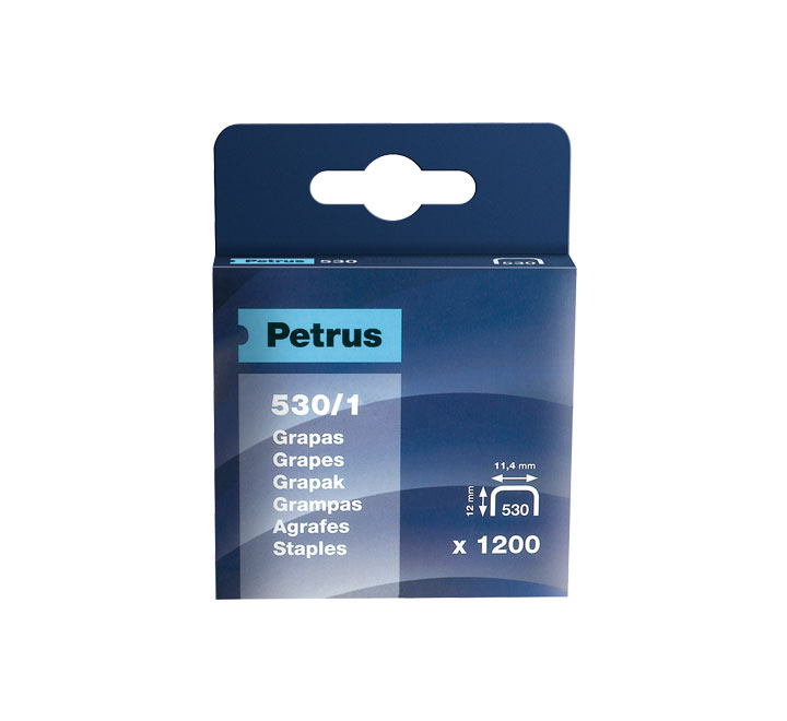 CAJA 1200 GRAPAS PETRUS COBREADA 530/14