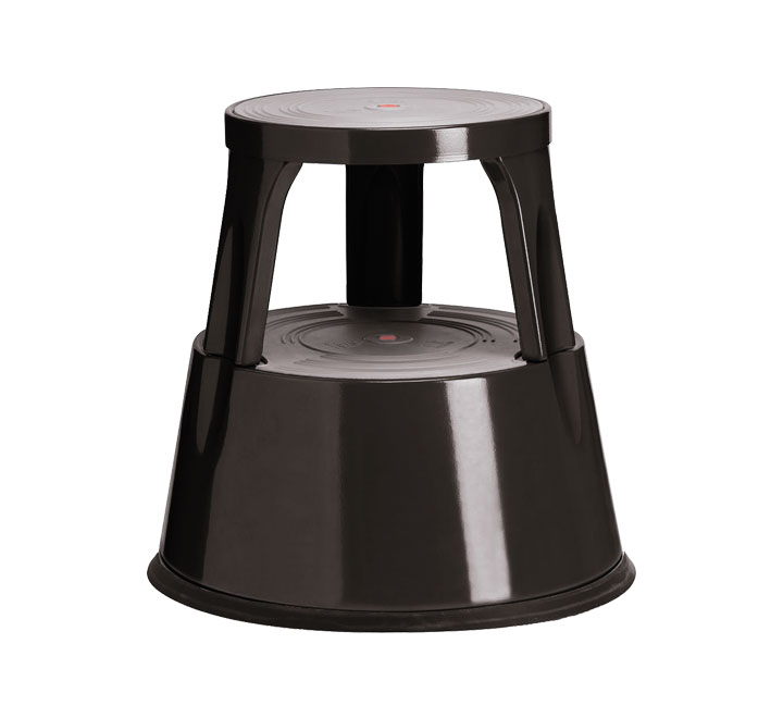 TABURETE 2 PELDAÑOS MET. A-SERIES NEGRO