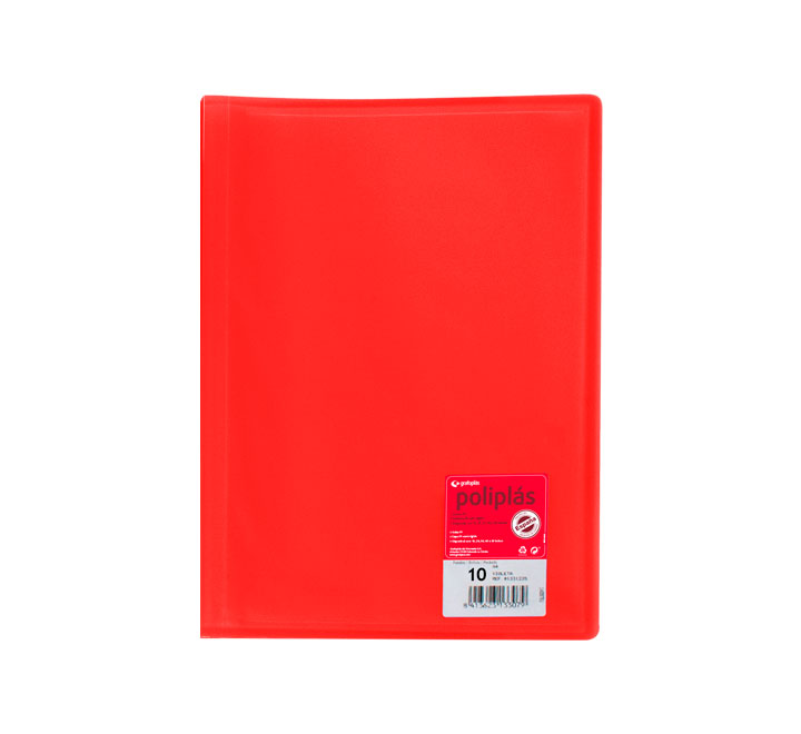 CARP. 10F POLIPLAS GRAFOPLAS A4 PP ROJO 01311251