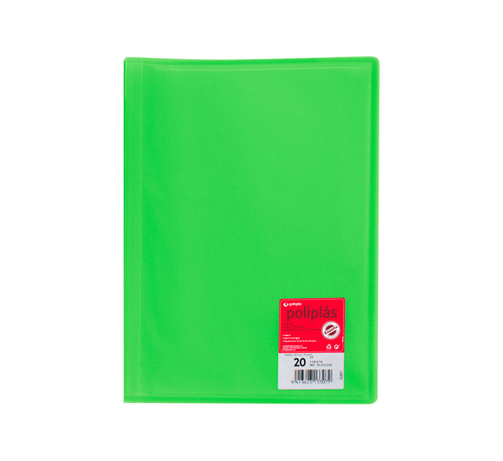 CARP. 20F POLIPLAS GRAFOPLAS A4 PP VERDE 01321221
