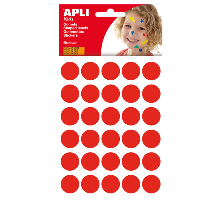 B. 6H GOMETS APLI REDONDOS DIAM.20 ROJO 13225