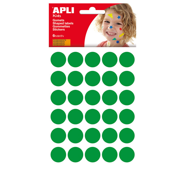 B. 6H GOMETS APLI REDONDOS DIAM.20 VERDE 13228