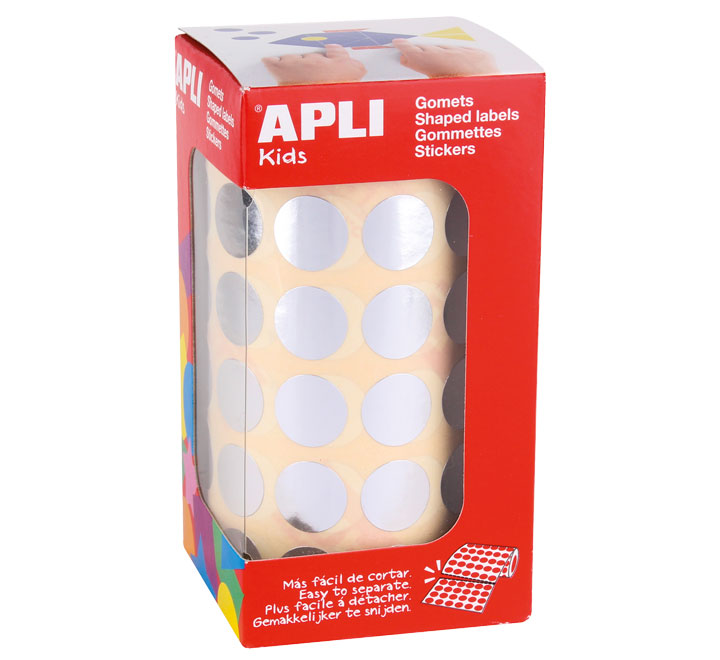 ROLLO GOMETS METALIZ. APLI REDONDOS 15MM PLATA 116