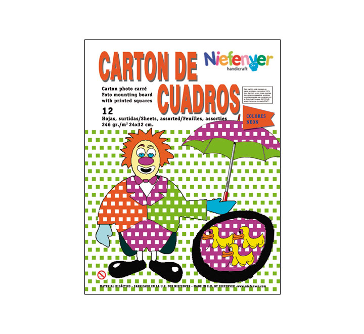 B.12U CARTON CUADROS NIEFENVER 34X32CM 0700126
