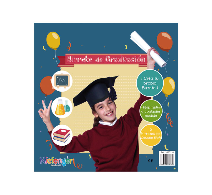B.5U BIRRETE GRADUACION GOMA EVA NIEFENVER 1600114
