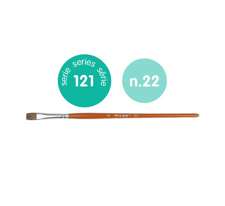 PINCEL MILAN MANGO NARANJA SERIE 121 Nº22 0412122