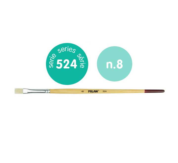 PINCEL MILAN 524 P.PLANA M.CORTO Nº8 0452408
