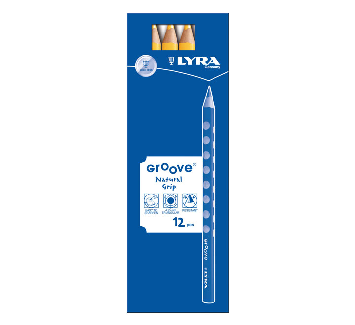 C.12 LAPICES LYRA GROOVE 3810007 AMARILLO
