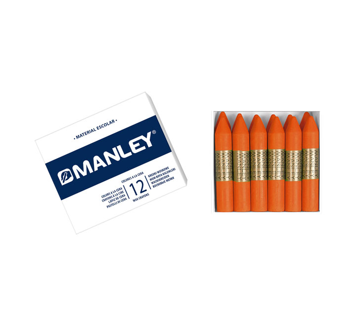 ESTUCHE 12 CERAS MANLEY MNC04500 BERM. CLARO
