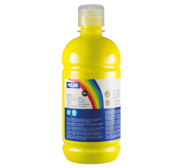 BOTELLA 500ML TEMPERA AMARILLO MILAN 03620