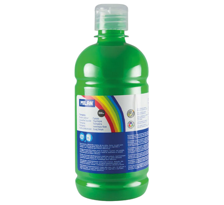 BOTELLA 500ML TEMPERA VERDE CLARO MILAN 03660