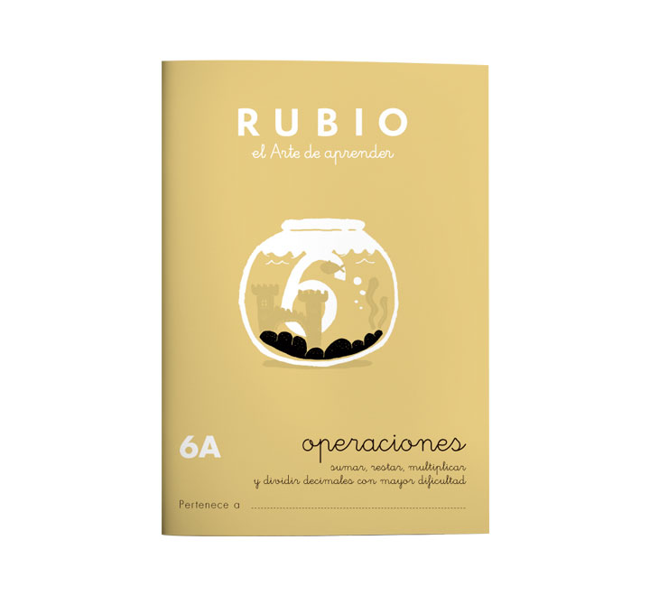 CUADERNO RUBIO A5 OPERAC.y PROBLEMAS 6A - Pack de 10 unidades