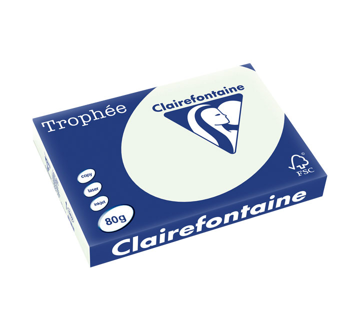 PAQ. 500H PAP. TROPHEE CLF SUAVE A3 80G VE PALIDO