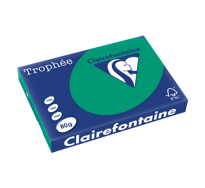 PAQ. 500H PAP. TROPHEE CLF INTENSO A3 80G VE ABETO