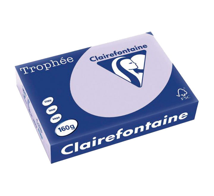 PAQ. 250H PAP. TROPHEE CLF SUAVE A4 160G LAVANDA