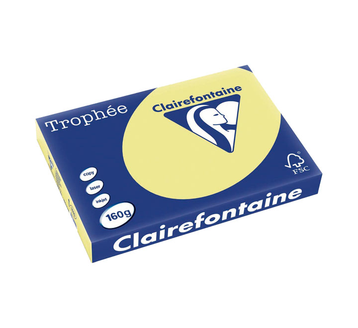 PAQ. 250H PAP. TROPHEE CLF SUAVE A3 160G CANARIO
