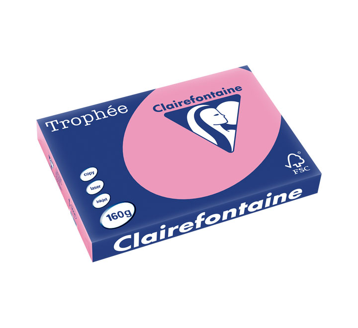 PAQ. 250H PAP. TROPHEE CLF SUAVE A3 160G ROSA OSC