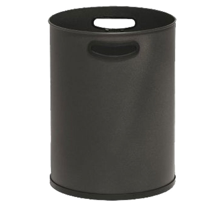PAPELERA METALICA SIE CON ASAS NEGRA 27L 90