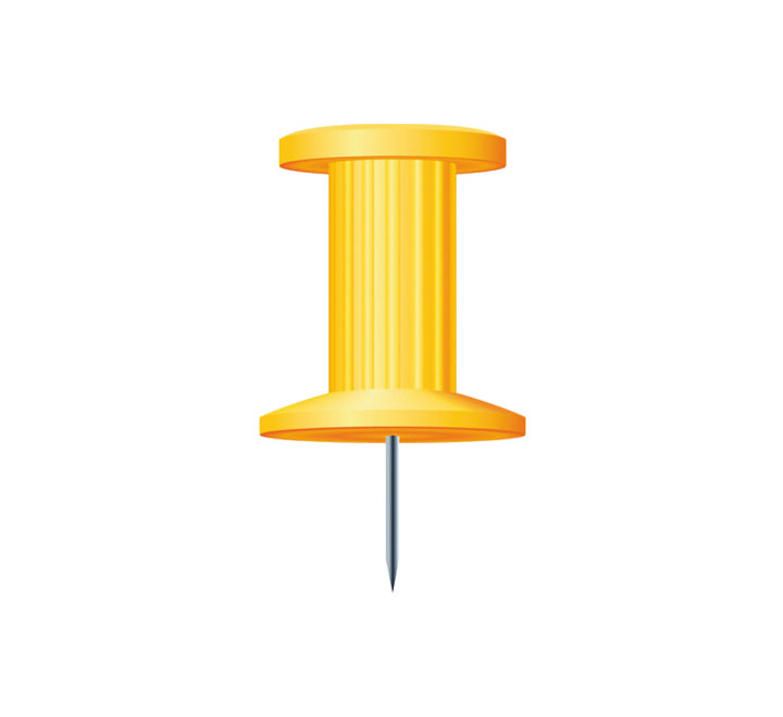 C.25AGUJAS PUSH PINS EXACOMPTA 10MM AMARILLO