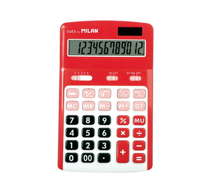 BLISTER CALCULADORA MILAN 12 DIG ROJO 150712RBL