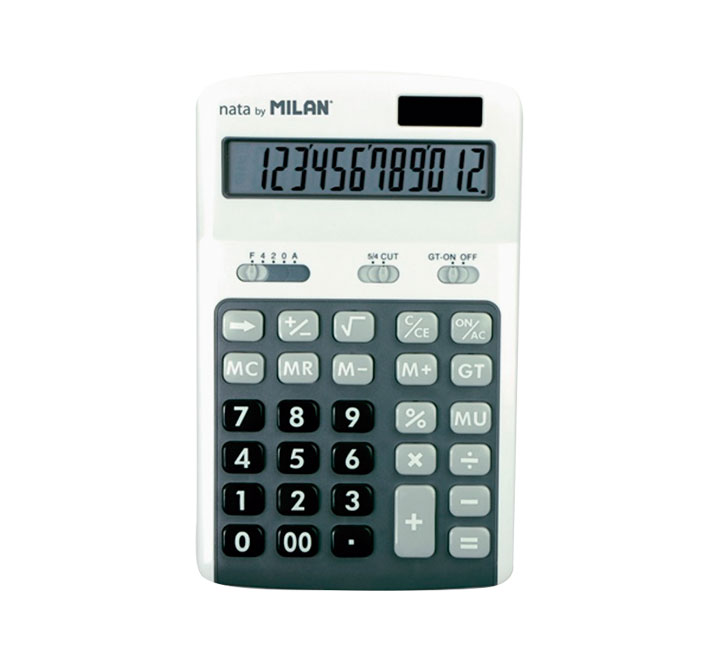 BLISTER CALCULADORA MILAN 12 DIG NEGRO 150712GBL