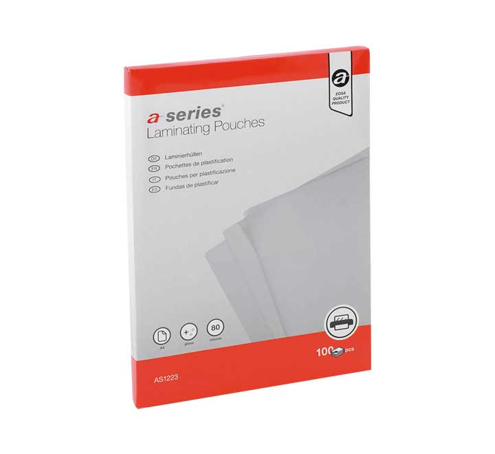 PAQ. 100 FUNDAS PLASTIFICAR A-SERIES 80MIC A4
