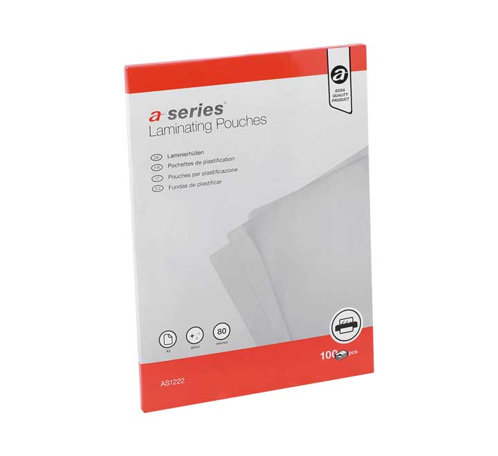 PAQ. 100 FUNDAS PLASTIFICAR A-SERIES 80MIC A3