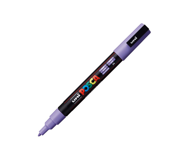 UNIBALL MARCADOR POSCA PC-3M PUNTA CÓNICA 0,9 - 1,3 MM LILA