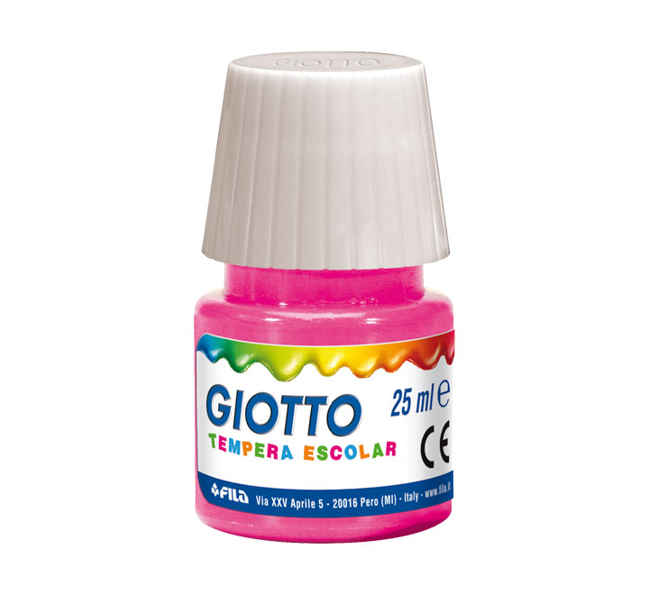 BOTE TEMPERA ESCOLAR GIOTTO 25ML MAGENTA 356910 - Pack de 6 unidades