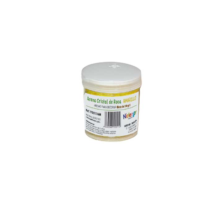 BOTE 100GR ARENA CRISTAL ROCA NIEFENVER AMARILLO
