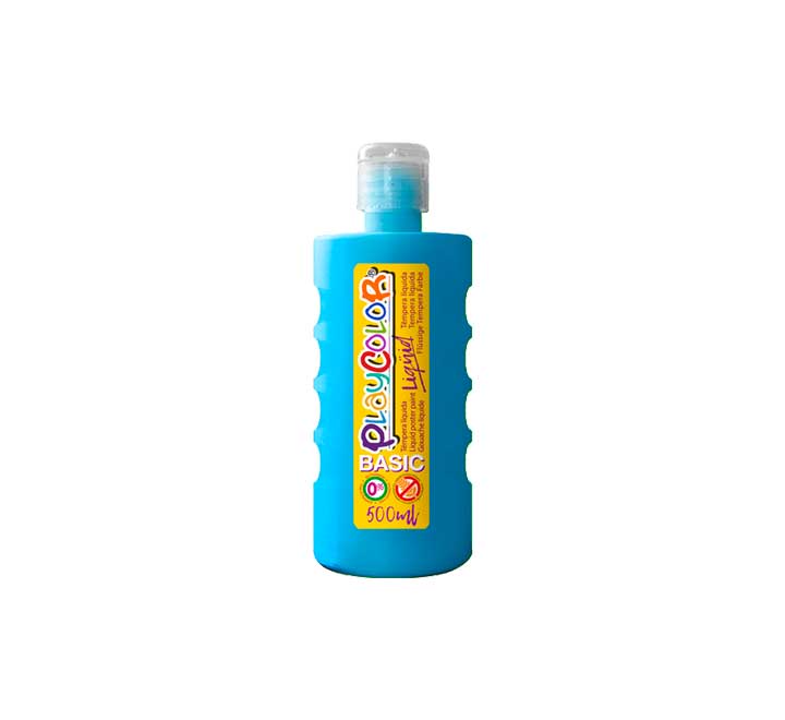 BOTE ERG. TEMPERA LIQ. PLAYCOLOR 500ML AZUL CL 19421 - 1 unidad