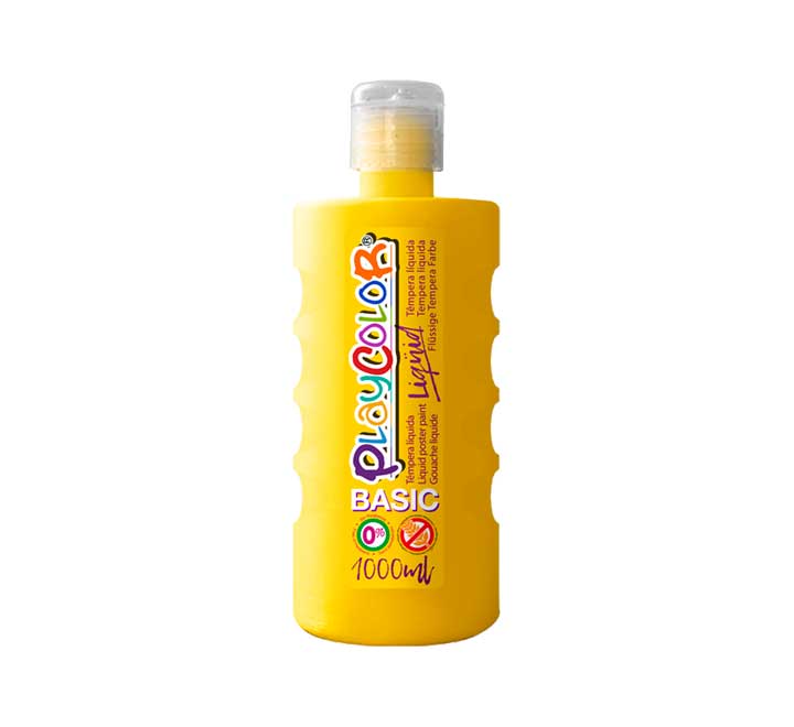 BOTE ERG. TEMPERA LIQ. PLAYCOLOR 1000ML AMARILLO