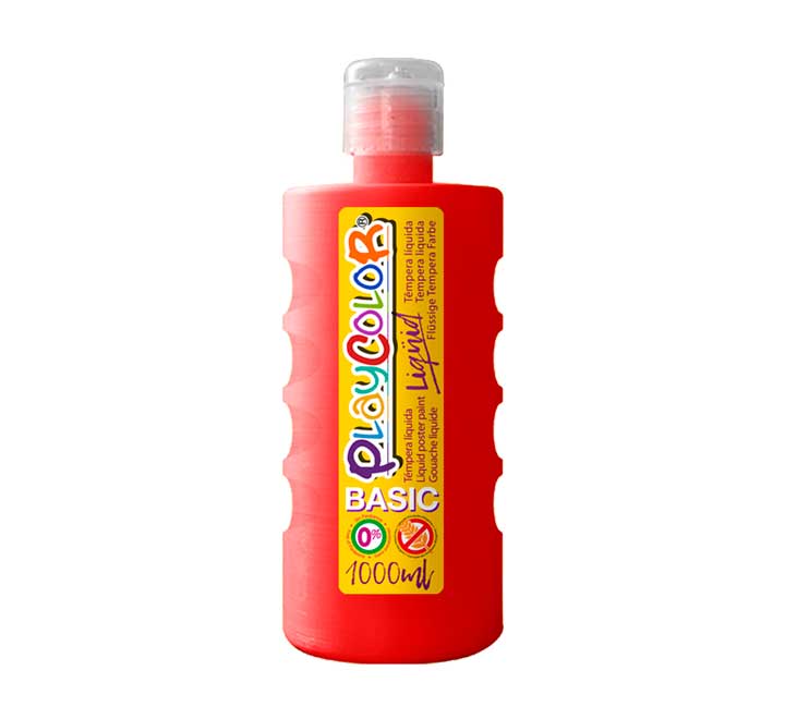 BOTE ERG. TEMPERA LIQ. PLAYCOLOR 1000ML ROJO 19511 - 1 unidad