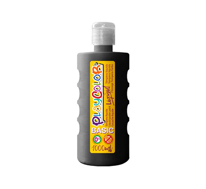 BOTE ERG. TEMPERA LIQ. PLAYCOLOR 1000ML NEGRO 19601 - 1 unidad